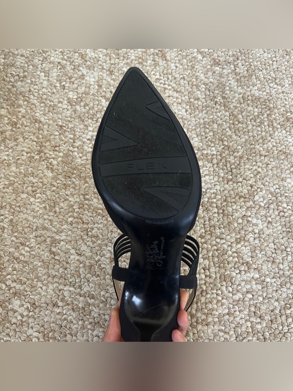 ❤️LAST CHANCE❤️ Life Stride Sanya Black Pointed-Toe Slingback Heels - Picture 7 of 7